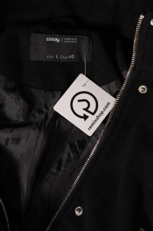 Γυναικείο παλτό Sinsay, Μέγεθος L, Χρώμα Μαύρο, Τιμή 42,69 €