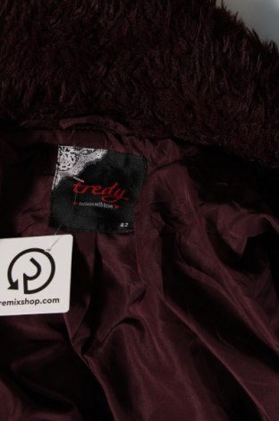 Дамско палто Tredy, Размер L, Цвят Червен, Цена 63,13 лв.