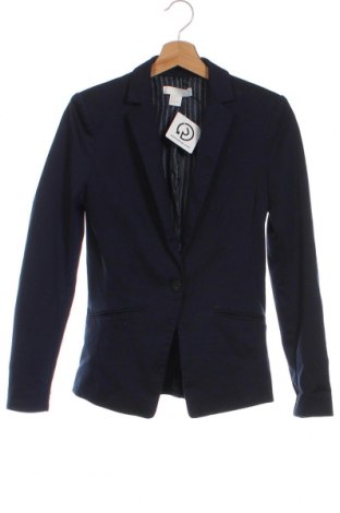 Дамско сако H&M, Размер XS, Цвят Син, Цена 23,76 лв.