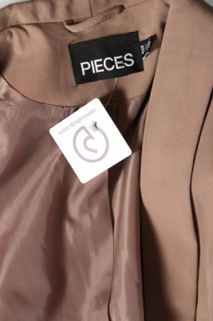 Γυναικείο σακάκι Pieces, Μέγεθος S, Χρώμα  Μπέζ, Τιμή 10,14 €