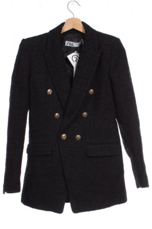 Дамско сако Zara, Размер XS, Цвят Черен, Цена 82,22 лв.