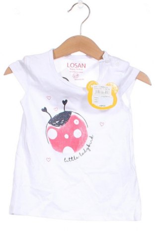 Bluză pentru copii Losan, Mărime 12-18m/ 80-86 cm, Culoare Alb, Preț 47,37 Lei