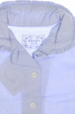 Детска риза, Размер 6-9m/ 68-74 см, Цвят Син, Цена 8,67 лв.