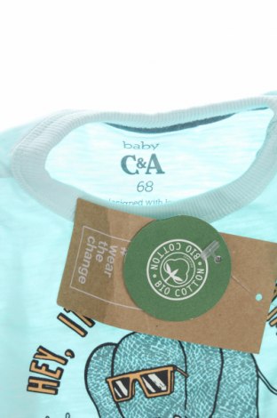 Детска тениска C&A, Размер 3-6m/ 62-68 см, Цвят Син, Цена 9,60 лв.