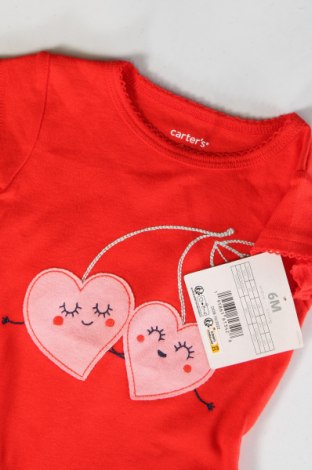 Kinder T-Shirt Carter's, Größe 6-9m/ 68-74 cm, Farbe Rot, Preis 7,99 €