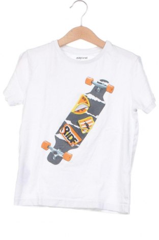 Dziecięcy T-shirt Mayoral, Rozmiar 7-8y/ 128-134 cm, Kolor Biały, Cena 21,57 zł