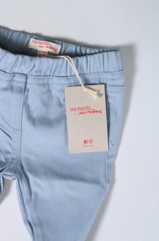 Pantaloni pentru copii Du Pareil Au Meme, Mărime 6-9m/ 68-74 cm, Culoare Albastru, Preț 86,84 Lei