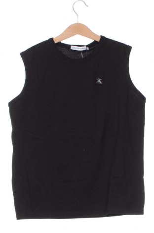 Μπλουζάκι αμάνικο παιδικό Calvin Klein Jeans, Μέγεθος 11-12y/ 152-158 εκ., Χρώμα Μαύρο, Τιμή 23,71 €