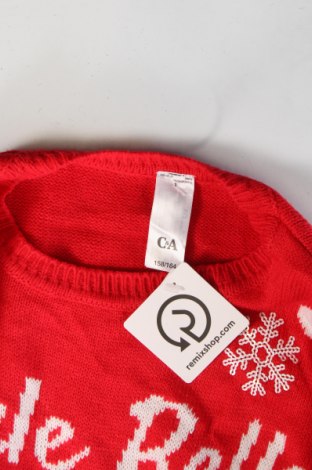 Kinderpullover C&A, Größe 12-13y/ 158-164 cm, Farbe Rot, Preis 6,15 €