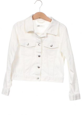 Detská džínsová bunda  H&M, Veľkosť 5-6y/ 116-122 cm, Farba Biela, Cena  14,95 €