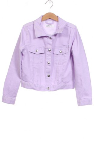 Detská džínsová bunda  H&M, Veľkosť 6-7y/ 122-128 cm, Farba Fialová, Cena  9,60 €