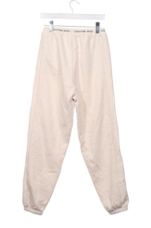 Dziecięce spodnie sportowe Calvin Klein Jeans, Rozmiar 15-18y/ 170-176 cm, Kolor ecru, Cena 129,54 zł