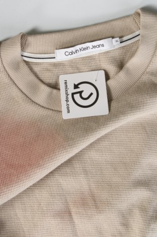 Męska bluzka Calvin Klein Jeans, Rozmiar XL, Kolor ecru, Cena 235,50 zł