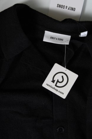 Jachetă tricotată de bărbați Only & Sons, Mărime L, Culoare Negru, Preț 68,09 Lei