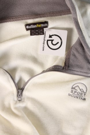 Ανδρική μπλούζα fleece Atlas For Men, Μέγεθος 4XL, Χρώμα Λευκό, Τιμή 9,96 €