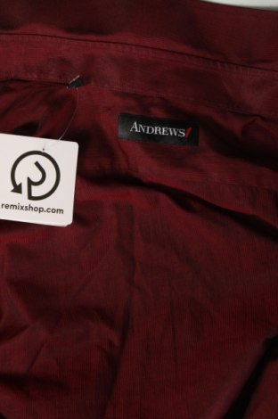Мъжка риза Andrews, Размер M, Цвят Червен, Цена 20,46 лв.