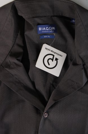 Herrenhemd Biaggini, Größe L, Farbe Grau, Preis 10,49 €