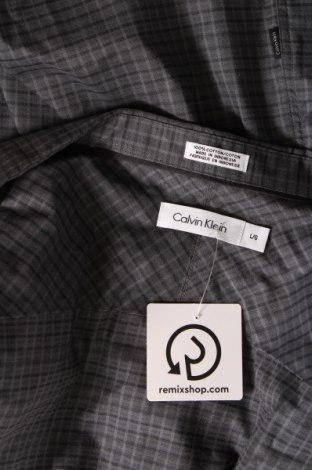 Herrenhemd Calvin Klein, Größe L, Farbe Grau, Preis 24,50 €