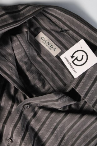 Мъжка риза Canda, Размер M, Цвят Сив, Цена 13,05 лв.
