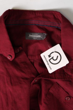 Ανδρικό πουκάμισο Dressmann, Μέγεθος M, Χρώμα Κόκκινο, Τιμή 7,36 €