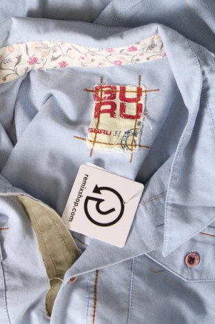 Ανδρικό πουκάμισο Guru, Μέγεθος L, Χρώμα Μπλέ, Τιμή 8,45 €