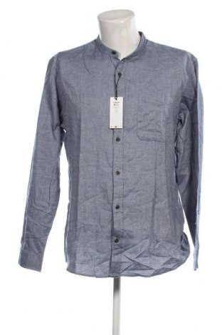 Ανδρικό πουκάμισο Jack & Jones, Μέγεθος XXL, Χρώμα Μπλέ, Τιμή 25,36 €