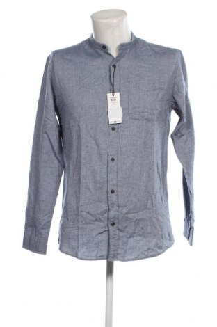 Ανδρικό πουκάμισο Jack & Jones, Μέγεθος L, Χρώμα Μπλέ, Τιμή 19,02 €