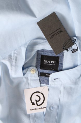 Herrenhemd Only & Sons, Größe M, Farbe Blau, Preis € 13,04