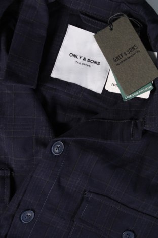 Herrenhemd Only & Sons, Größe M, Farbe Blau, Preis 17,78 €