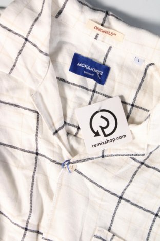 Herrenhemd Originals By Jack & Jones, Größe L, Farbe Ecru, Preis € 21,43