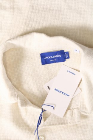 Herrenhemd Originals By Jack & Jones, Größe L, Farbe Ecru, Preis € 22,62