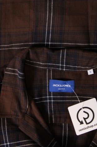 Ανδρικό πουκάμισο Originals By Jack & Jones, Μέγεθος L, Χρώμα Καφέ, Τιμή 21,83 €