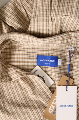Herrenhemd Originals By Jack & Jones, Größe L, Farbe Beige, Preis € 21,83