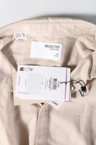 Herrenhemd Selected Homme, Größe S, Farbe Beige, Preis € 4,99