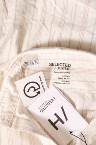 Ανδρικό πουκάμισο Selected Homme, Μέγεθος M, Χρώμα Εκρού, Τιμή 23,97 €