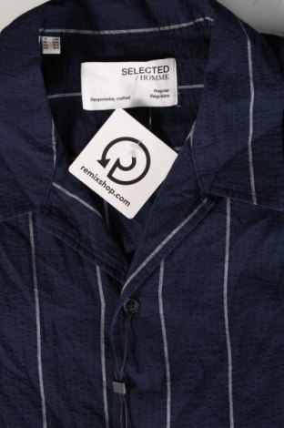 Ανδρικό πουκάμισο Selected Homme, Μέγεθος L, Χρώμα Μπλέ, Τιμή 27,78 €