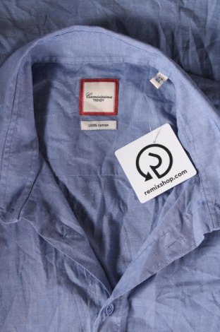 Ανδρικό πουκάμισο Trendy, Μέγεθος L, Χρώμα Μπλέ, Τιμή 7,18 €