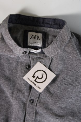 Мъжка риза Zara, Размер M, Цвят Сив, Цена 15,30 лв.