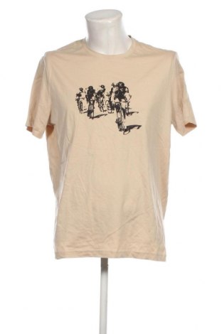 Ανδρικό t-shirt, Μέγεθος XL, Χρώμα  Μπέζ, Τιμή 12,34 €