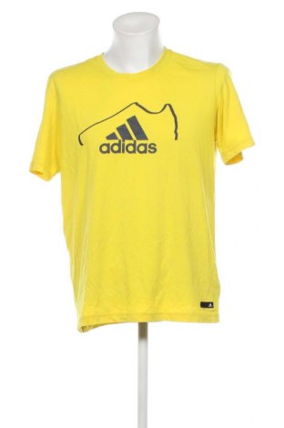 Мъжка тениска Adidas, Размер L, Цвят Жълт, Цена 27,00 лв.
