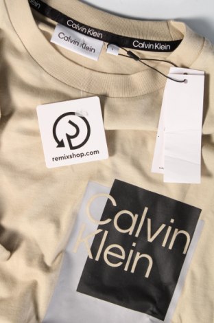 Herren T-Shirt Calvin Klein, Größe L, Farbe Beige, Preis € 39,69