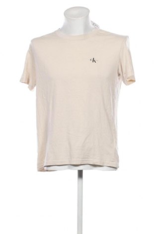 Herren T-Shirt Calvin Klein Jeans, Größe L, Farbe Beige, Preis € 39,69