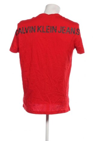 Męski T-shirt Calvin Klein Jeans, Rozmiar L, Kolor Czerwony, Cena 103,31 zł