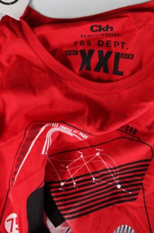 Herren T-Shirt Clockhouse, Größe XXL, Farbe Rot, Preis € 8,60