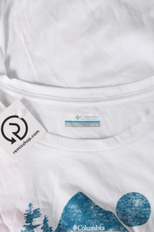 Herren T-Shirt Columbia, Größe XL, Farbe Weiß, Preis 28,87 €