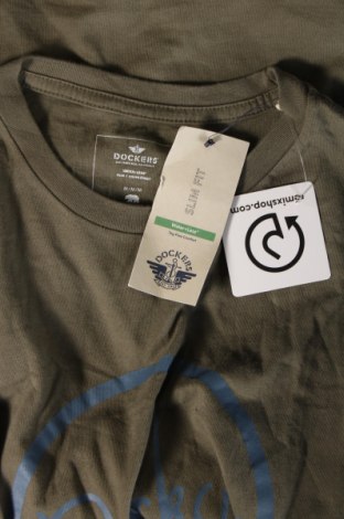 Herren T-Shirt Dockers, Größe M, Farbe Grün, Preis 25,98 €