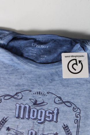 Ανδρικό t-shirt Livergy, Μέγεθος L, Χρώμα Μπλέ, Τιμή 8,04 €