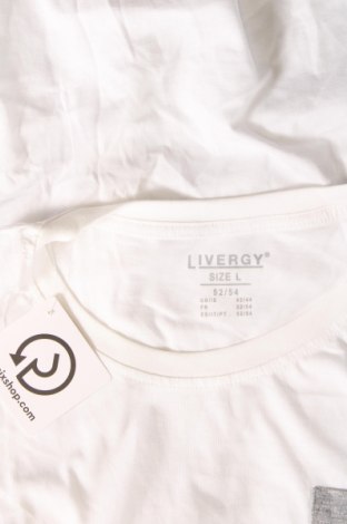 Мъжка тениска Livergy, Размер L, Цвят Бял, Цена 12,35 лв.