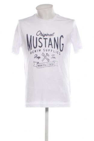 Męski T-shirt Mustang, Rozmiar M, Kolor Biały, Cena 49,58 zł