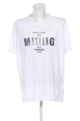 Męski T-shirt Mustang, Rozmiar 3XL, Kolor Biały, Cena 82,63 zł